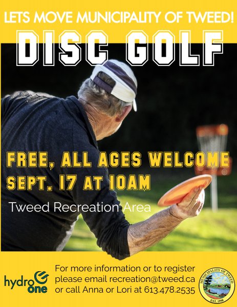 Lets Move Municipality of Tweed Learn to Play Disc Golf