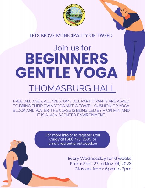 Lets Move Municipality of Tweed Beginners Gentle Yoga Details