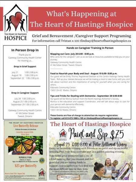 The Heart of Hastings Hospice - Hands on Caregiver Training in Person - Food to Nourish your Body and Soul