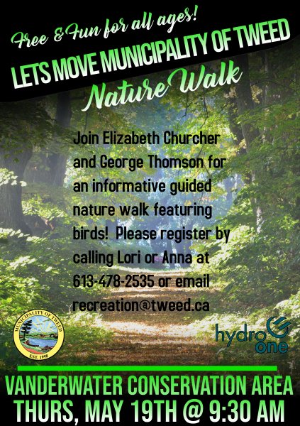 Lets Move Municipality of Tweed! - Nature Walk featuring Birds