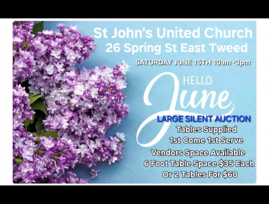 HELLO JUNE SALE AND AUCTION St John's Church 26 Spring St East 