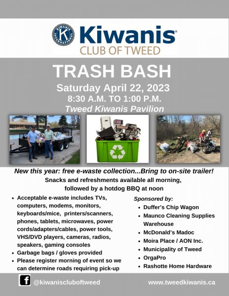 Kiwanis Trash Bash & E-Waste Collection