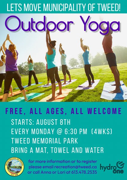 Lets Move Municipality of Tweed! - Outdoor Yoga