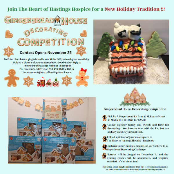 Heart of Hastings Hospice Gingerbread House Decorating Contest