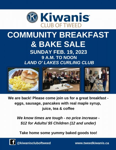 Kiwanis Club of Tweed Community Breakfast & Bake Sale