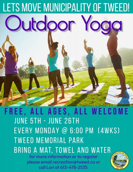 Lets Move Municipality of Tweed! - Outdoor Yoga