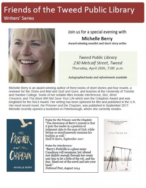 Friends of the Tweed Public Library Author Series
