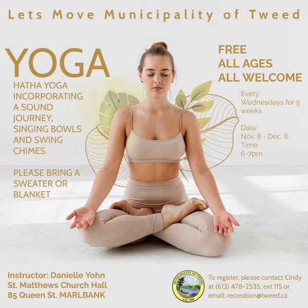 Lets Move Municipality of Tweed! - FREE Hatha Yoga classes - Marlbank
